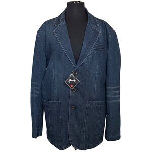 Hoooyi Brand Outdoor Denim Jean Jacket w/Striped Lining Women's Size Large